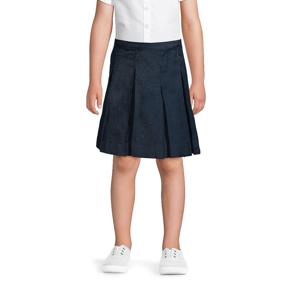 Lands' End Girls School Uniform, Solid Box Pleat Skirt TOK, NWT